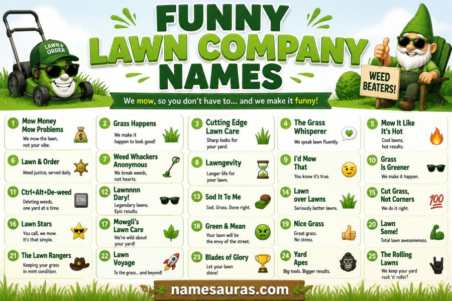 Funny Lawn Company Names