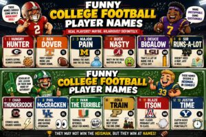 Funny College Football Player Names