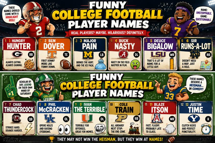 Funny College Football Player Names